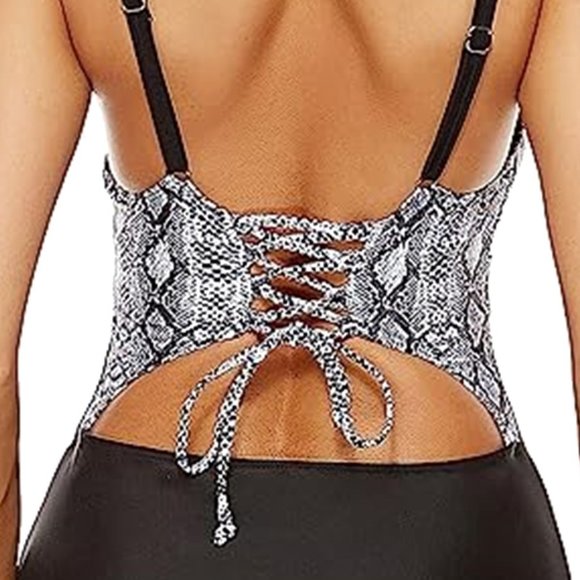 B2PRITY Front Cross Slimming Swimsuit   NEW WITH TAGS! - Picture 7 of 13